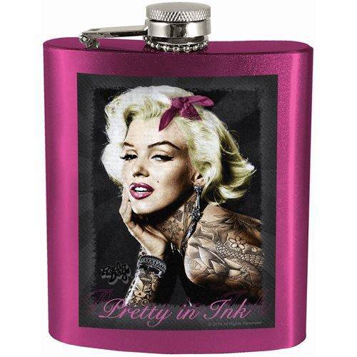 Marilyn Monroe Pretty in Ink 7oz. Hip Flask Hover Image