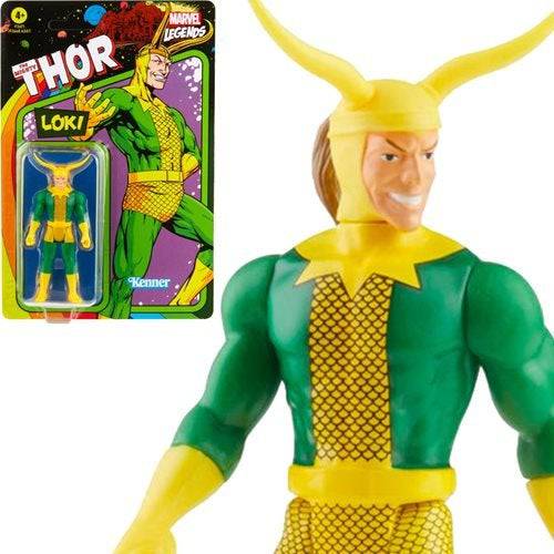 Marvel Legends Retro 375 Collection 3 3/4-Inch Action Figure - Select Figure(s) Loki