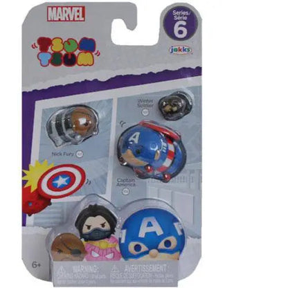 Marvel Tsum Tsum 3-Pack Mini-Figures Series 6: Select Figure(s) Nick Fury, Captain America and Winter Soldier
