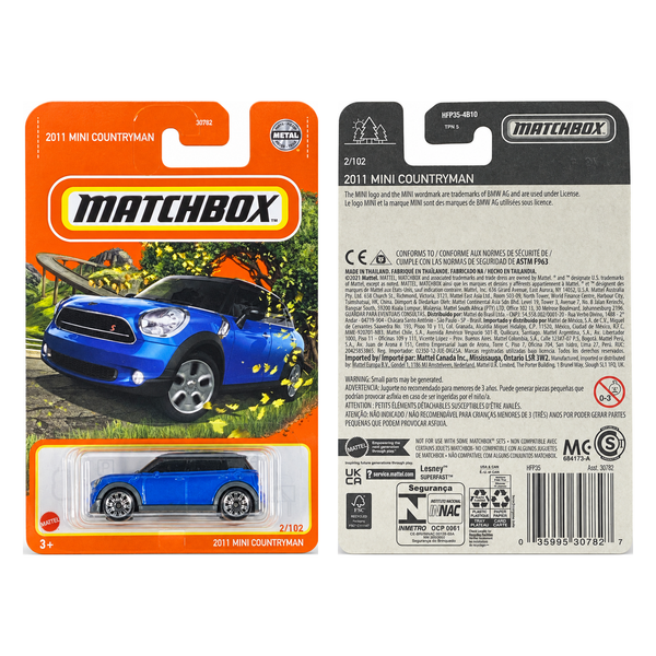 Matchbox 2011 MINI Countryman Blue 2/102 HFP35