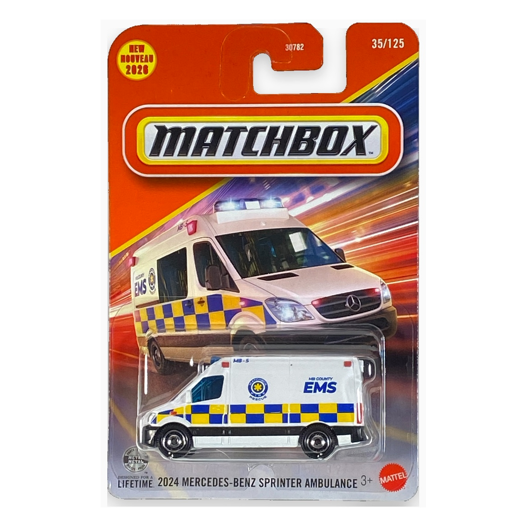 Matchbox 2024 Mercedes-Benz Sprinter Ambulance | Matchbox Series 35/125 Main image