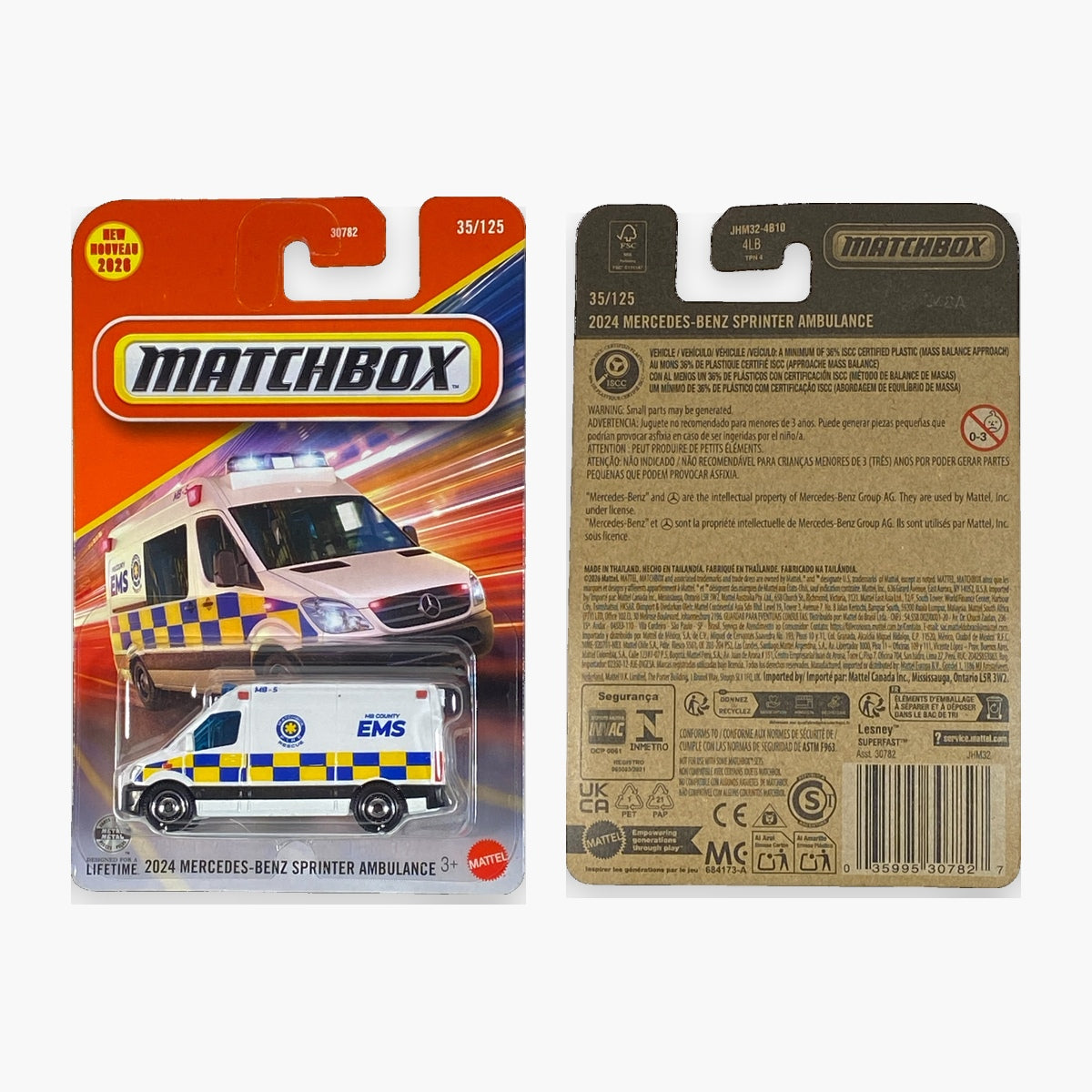 Matchbox 2024 Mercedes-Benz Sprinter Ambulance | Matchbox Series 35/125
