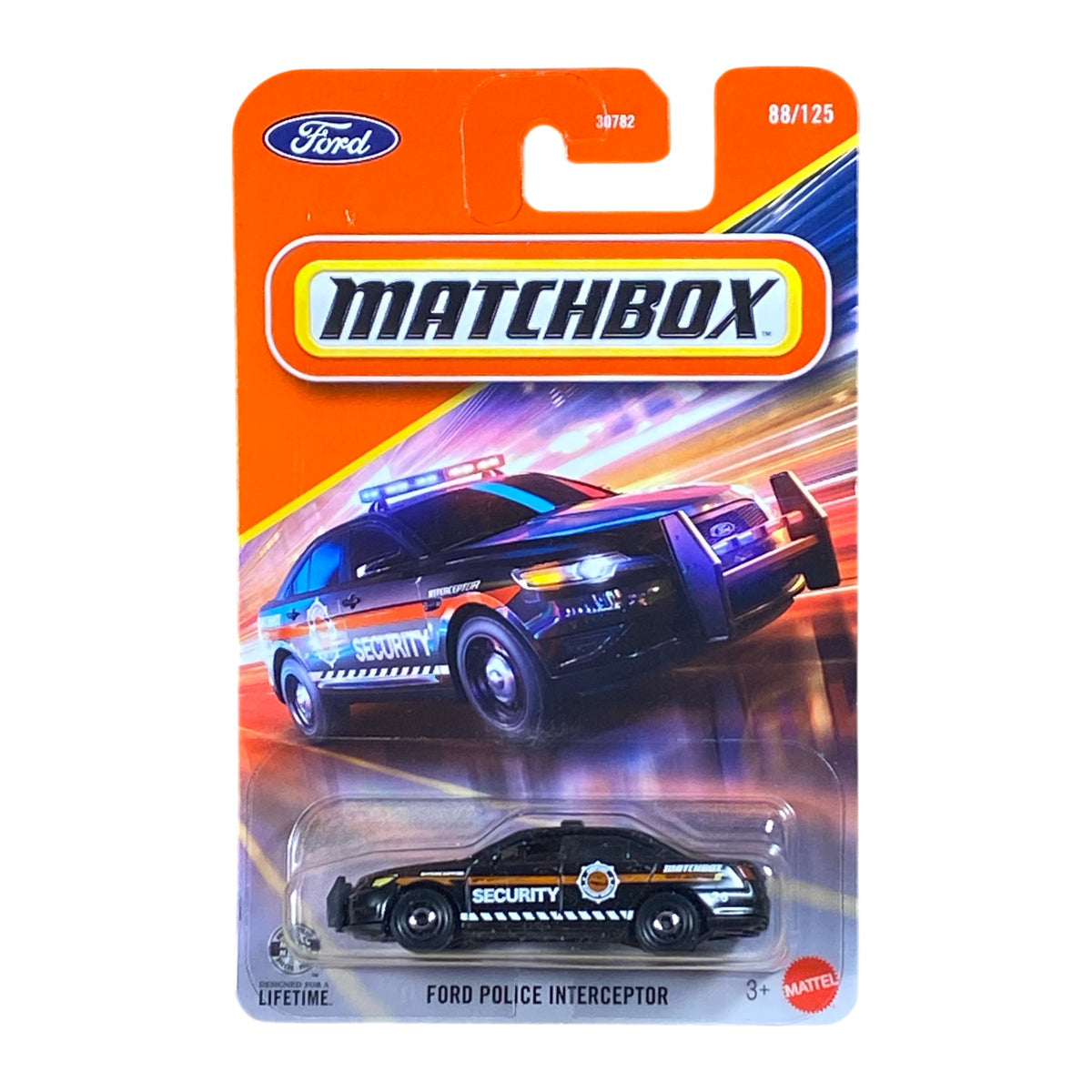 Matchbox Ford Police Interceptor Black Security 88/125 JHN14 Main image