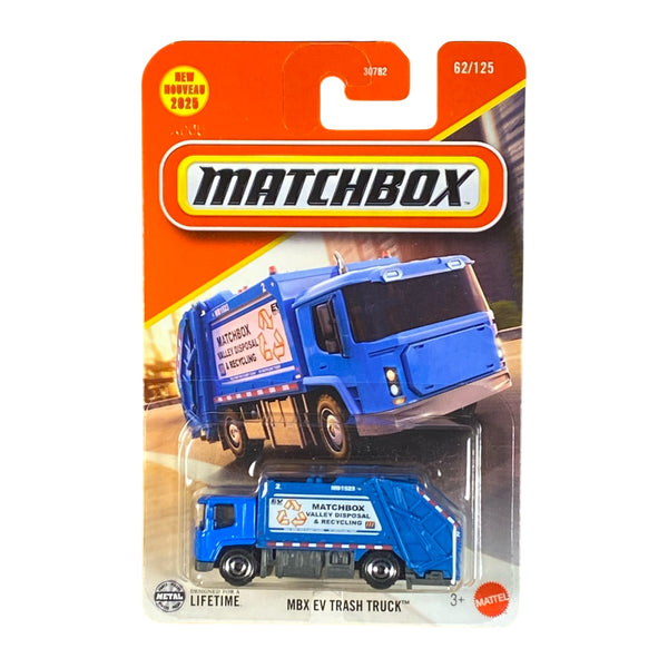 Matchbox MBX EV Trash Truck Blue 62/125 JBN75