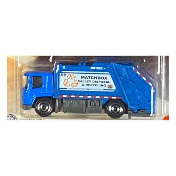 Matchbox MBX EV Trash Truck Blue 62/125 JBN75