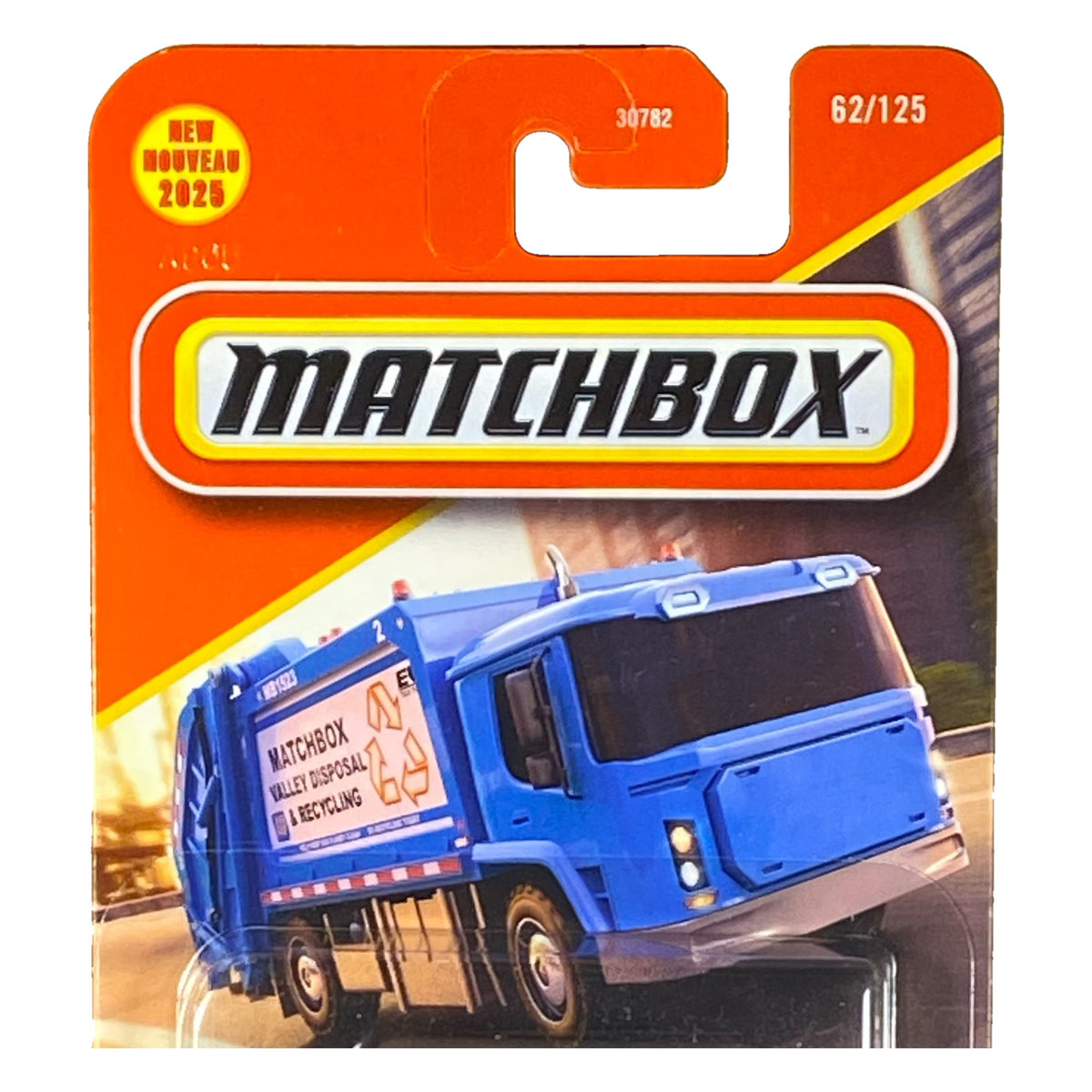 Matchbox MBX EV Trash Truck Blue 62/125 JBN75