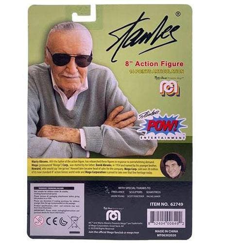 Mego Action Figure 8 Inch Stan Lee - Select Figure(s) - Collectors World Toys