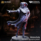 Melancholy, Sombre Court Jester (Male Vampire Bard)