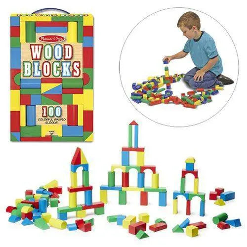 Melissa & Doug - 100 Wood Blocks Set Main image