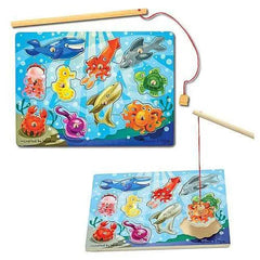 Melissa & Doug - Magnetic Wooden Fishing Game and Puzzle - Collectors World Toys