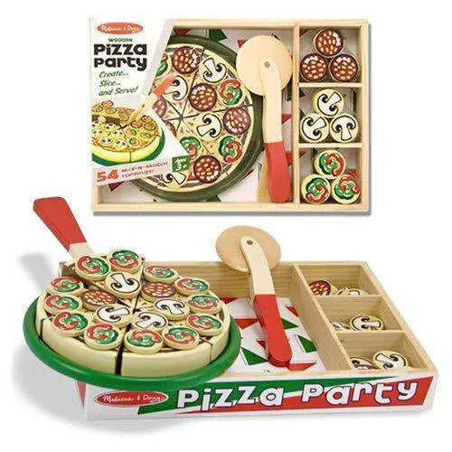 Melissa & Doug - Pizza Party Wooden Pizza Set - Collectors World Toys