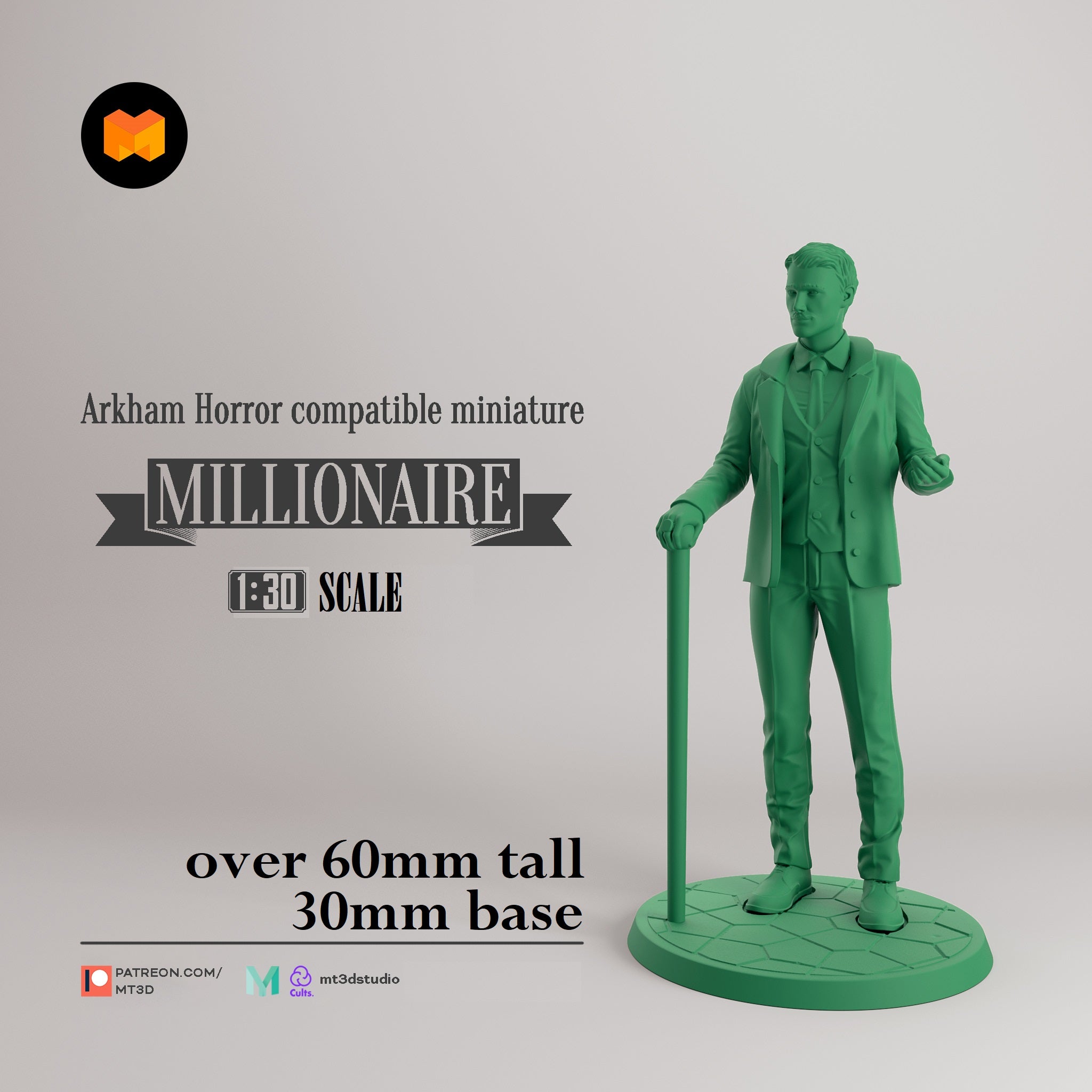 Arkham Compatible Investigator: The Millionaire (Preston Fairmont) Main image