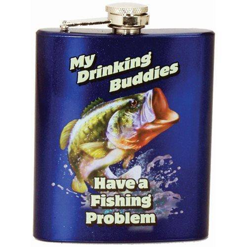 My Drinking Buddies Have a Fishing Problem 7oz. Hip Flask Hover Image