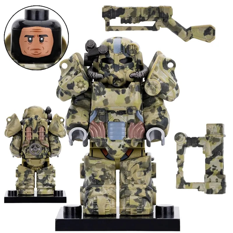Fallout Green T-60 Power Armor Custom Minifig - Collectors World Toys