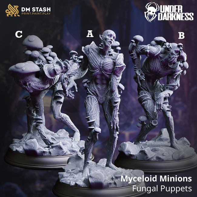Myceloid Minions, Fungal Puppets (Drow Mushroom Zombies) Hover Image
