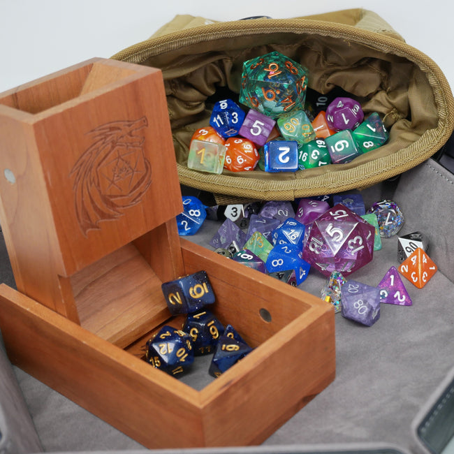 Mystery Hoard - 10 Dice Set Bundle + 1 RPG Accessory - Collectors World Toys Hover Image