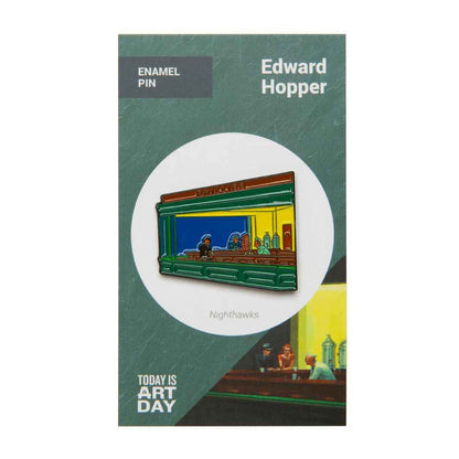 Nighthawks by Edward Hopper Enamel Pin - Today is Art Day