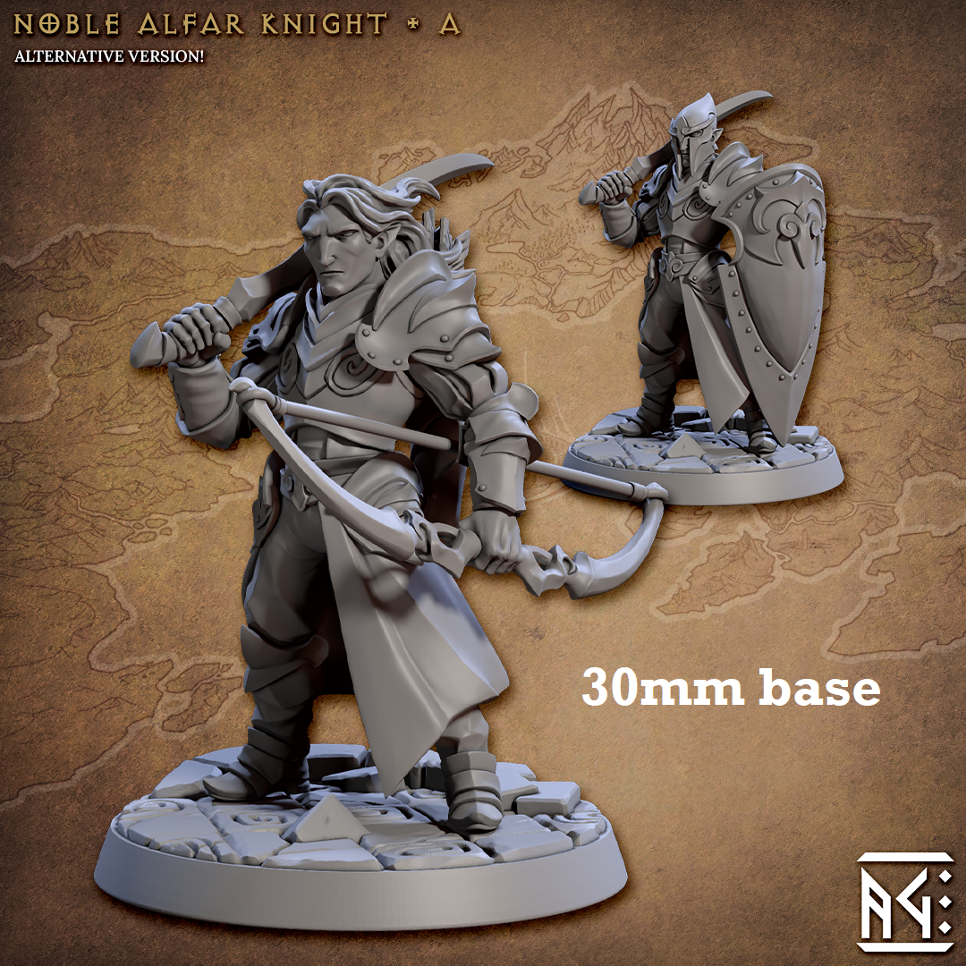 Noble Alfar Knight: Sculpt A (Male High Elf Paladin) Main image