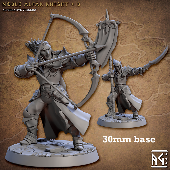 Noble Alfar Knight: Sculpt B (Male High Elf Ranger / Bannerman) Hover Image
