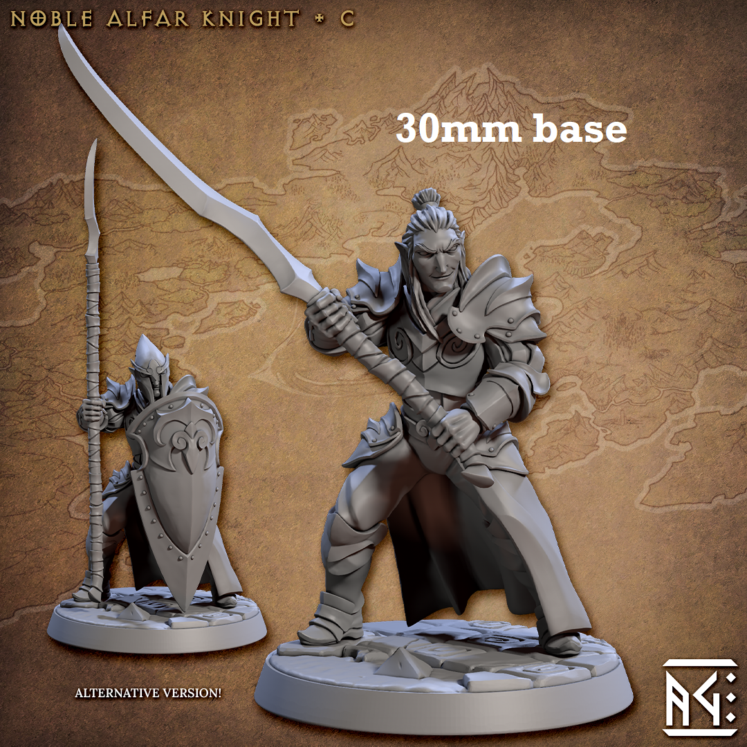Noble Alfar Knight: Sculpt C (Male High Elf Soldier) Main image