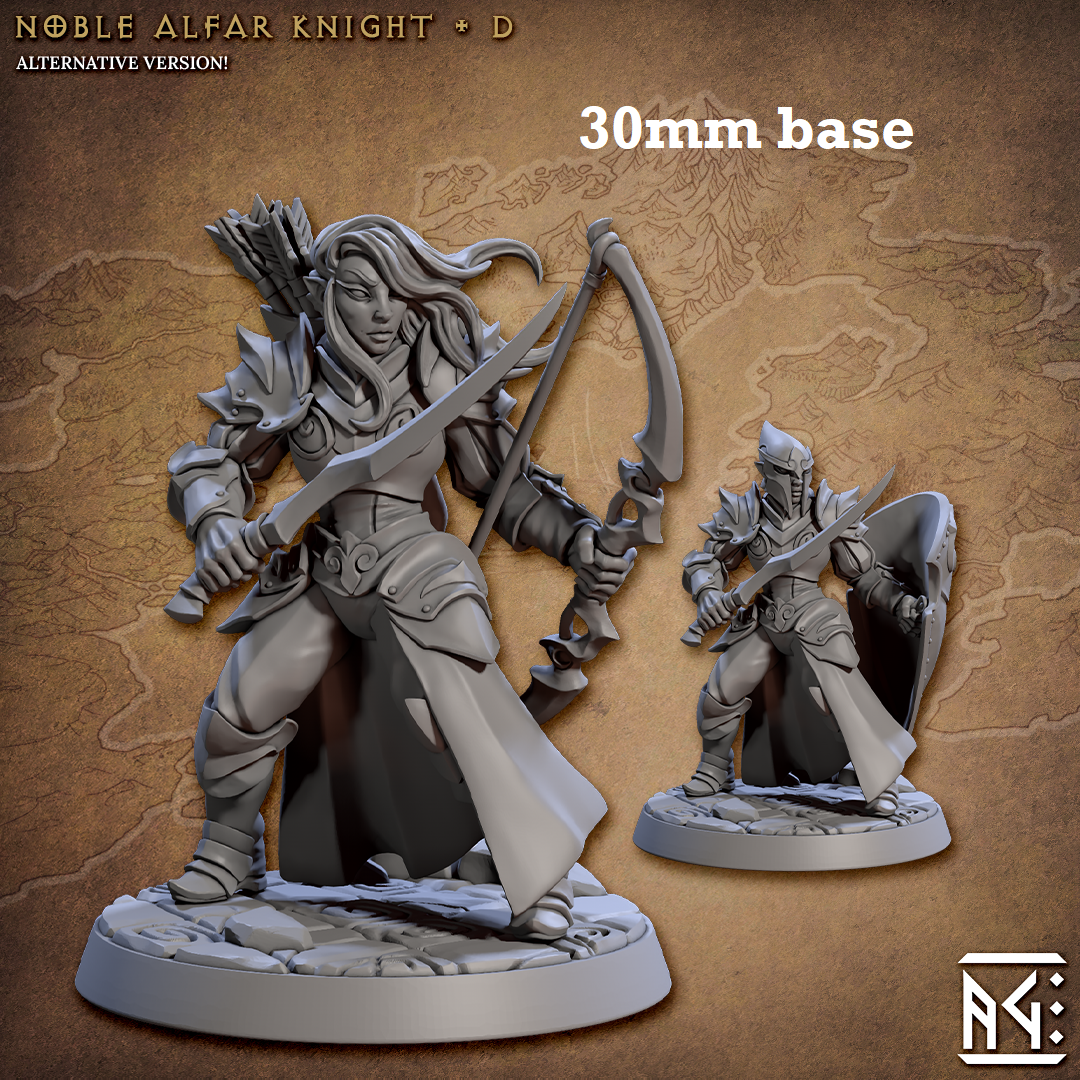 Noble Alfar Knight: Sculpt D (Female High Elf Ranger / Knight) -