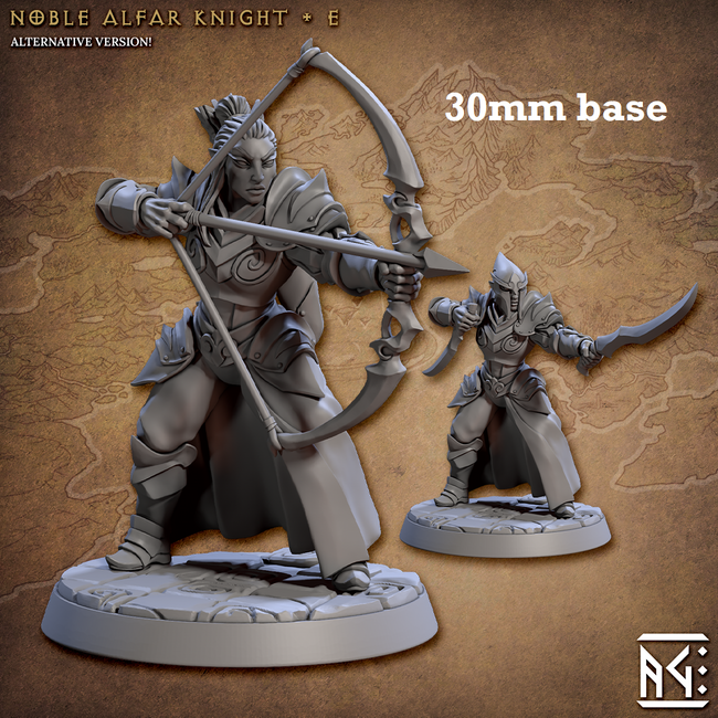 Noble Alfar Knight: Sculpt E (Female High Elf Ranger / Assassin) - Hover Image