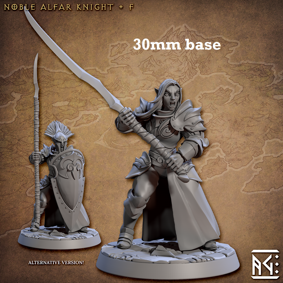 Noble Alfar Knight: Sculpt F (Female High Elf Soldier) Main image