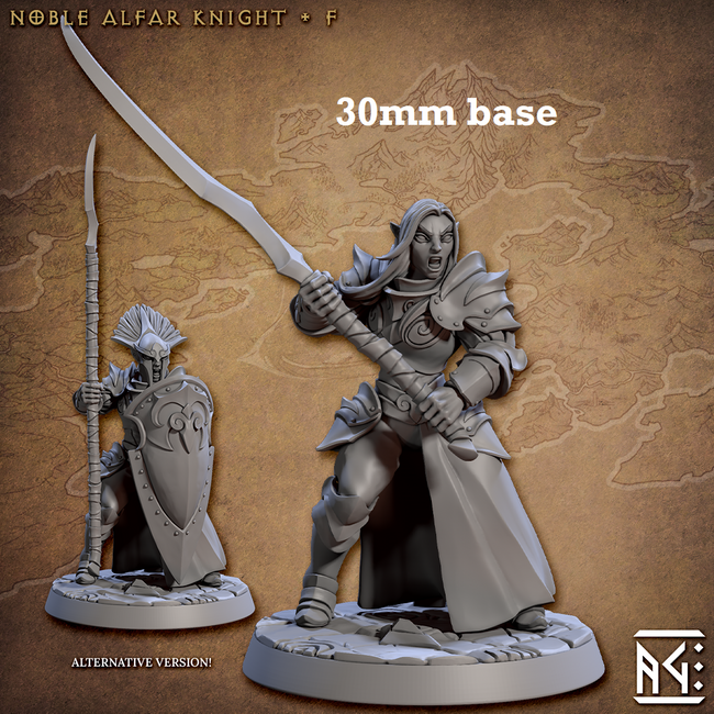 Noble Alfar Knight: Sculpt F (Female High Elf Soldier) Hover Image