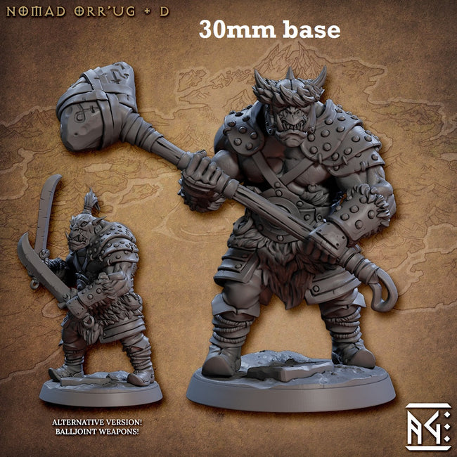 Nomad Orr'ug: Sculpt D (Male Orc Barbarian) - Collectors World Toys Hover Image