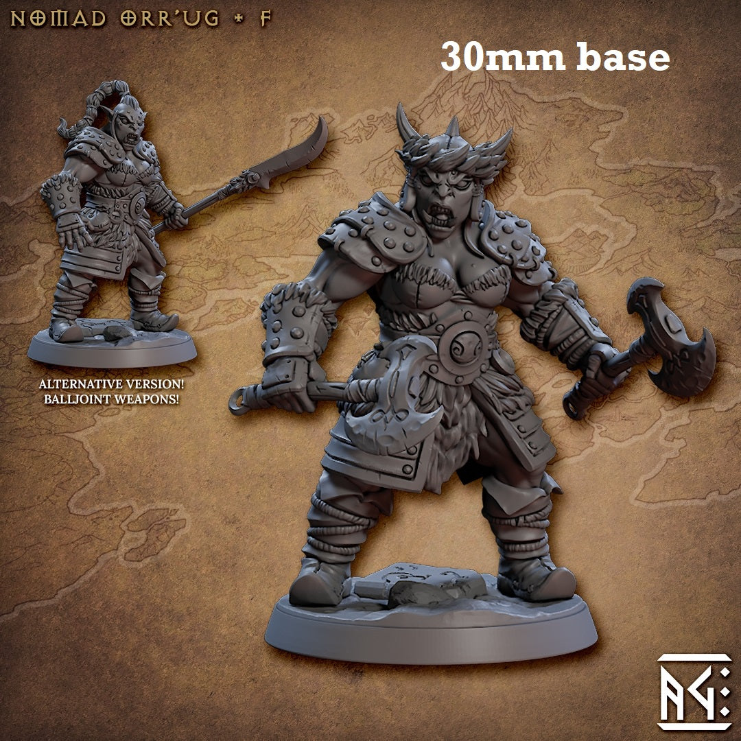Nomad Orr'ug: Sculpt F (Female Orc Barbarian) - Collectors World Toys