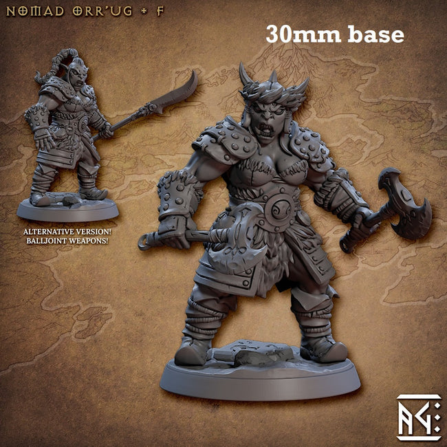Nomad Orr'ug: Sculpt F (Female Orc Barbarian) - Collectors World Toys Hover Image