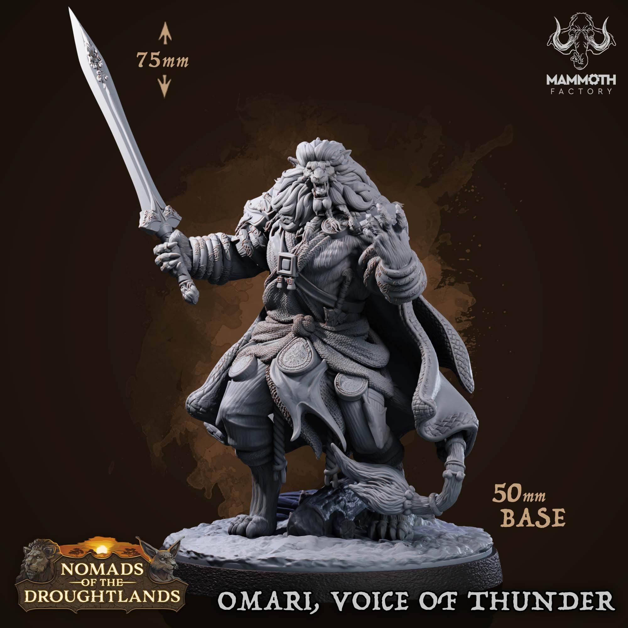 Omari, Voice of Thunder (Male Leonin Noble) Main image