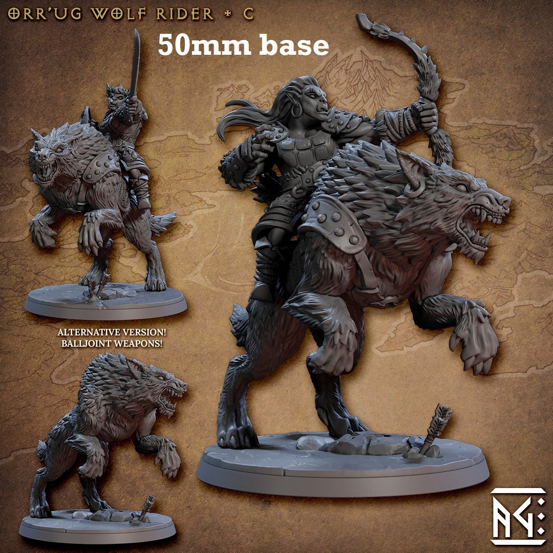 Orr'ug Wolf Rider: Sculpt C (Direwolf Orc Cavalry Unit or Wild) Main image