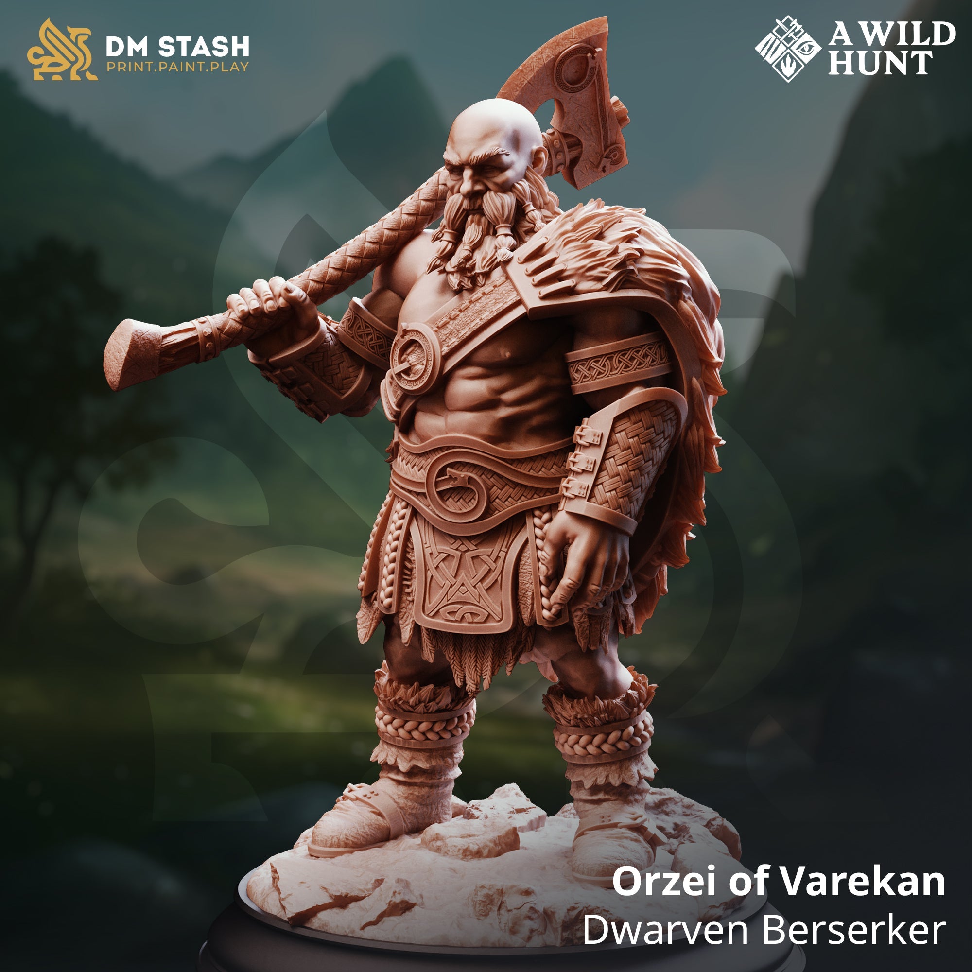 Orzei of Varekan, Dwarven Berserker (Male Dwarf Barbarian) Main image