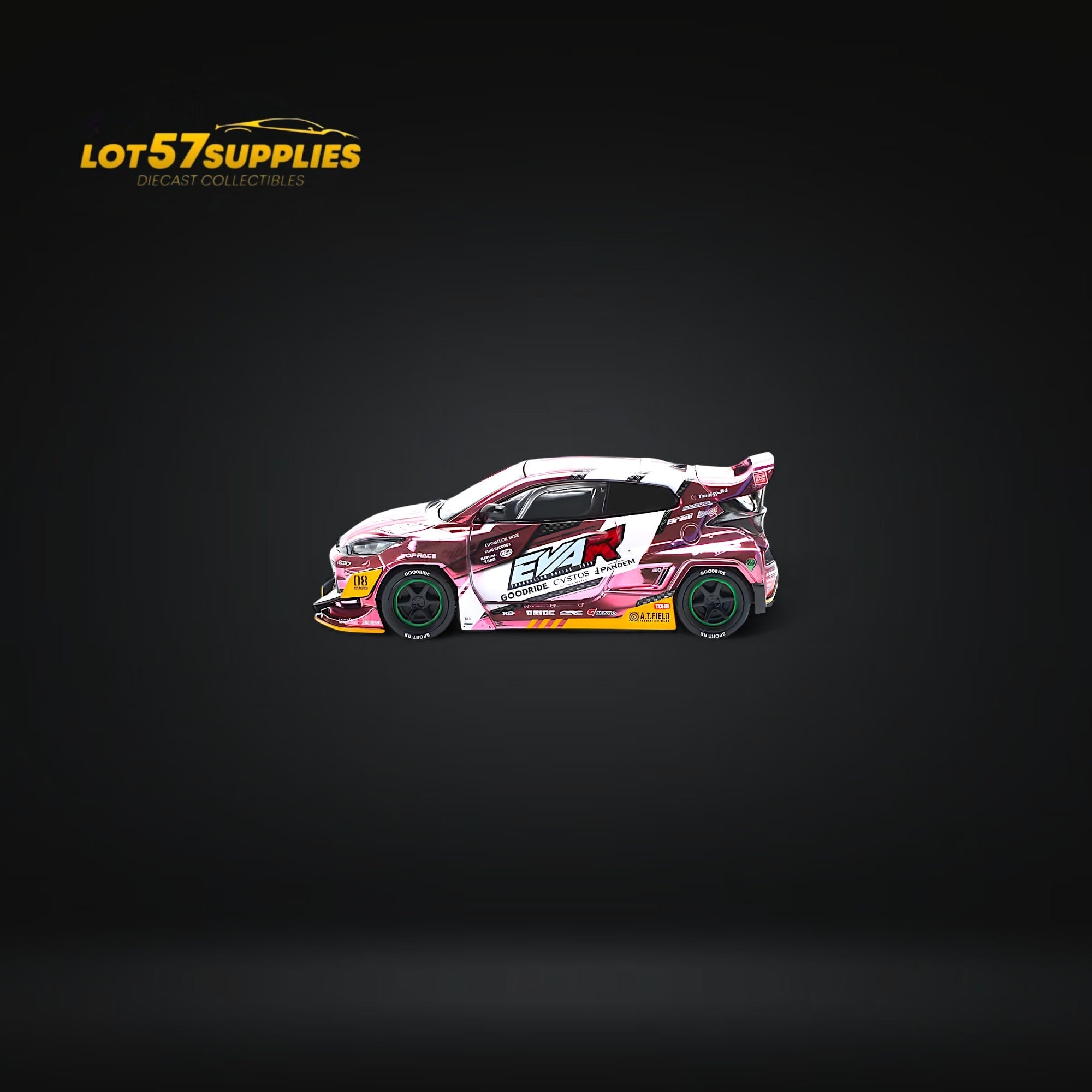 (Pre-Order) PopRace Toyota GR YARIS - Pink EVA RT PRODUCTION MODEL CUSTOM TYPE-08 GOODRIDE 1:64 PR640220