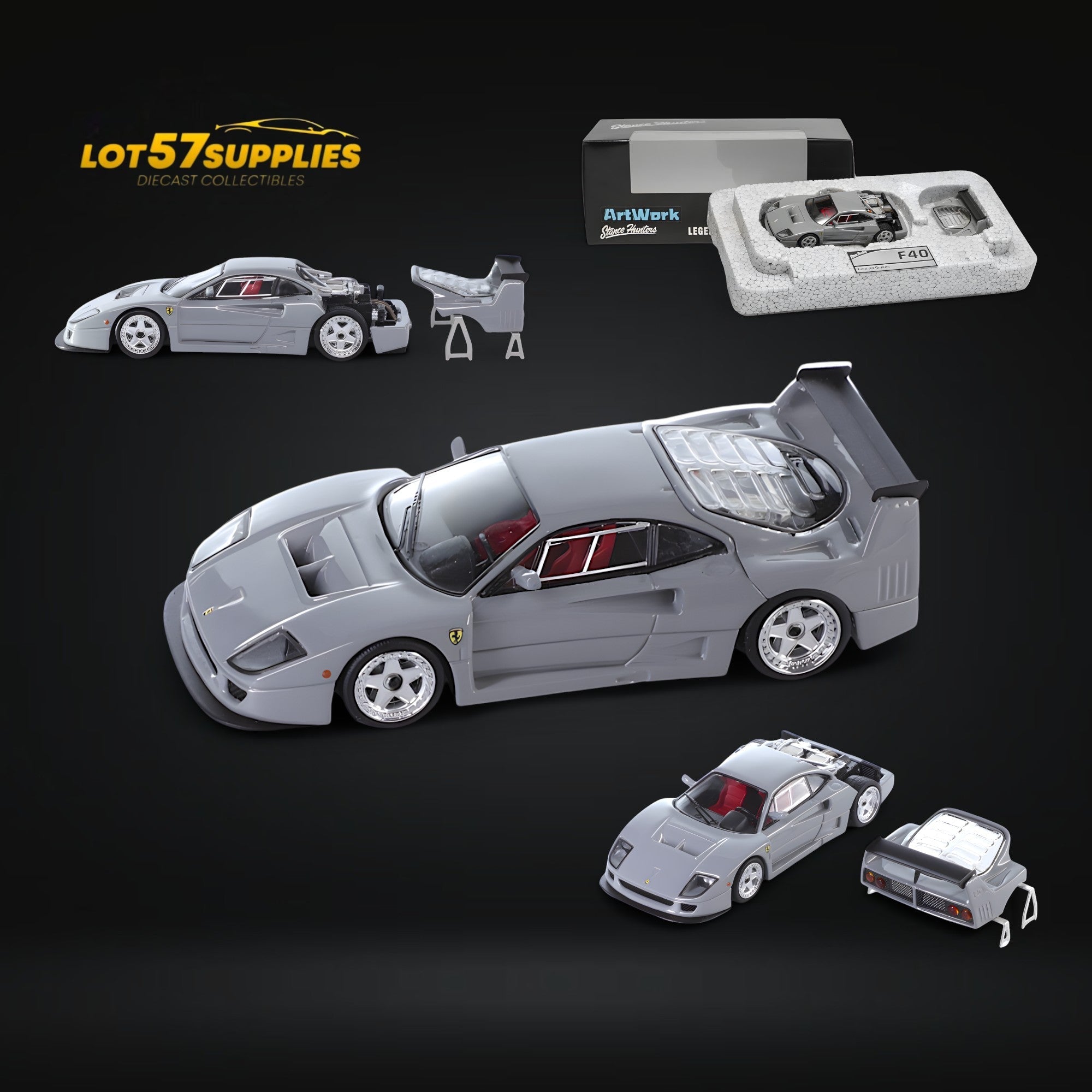 Stance Hunters F40 LM Chalk Grey Luxury Box 1:64 Main image