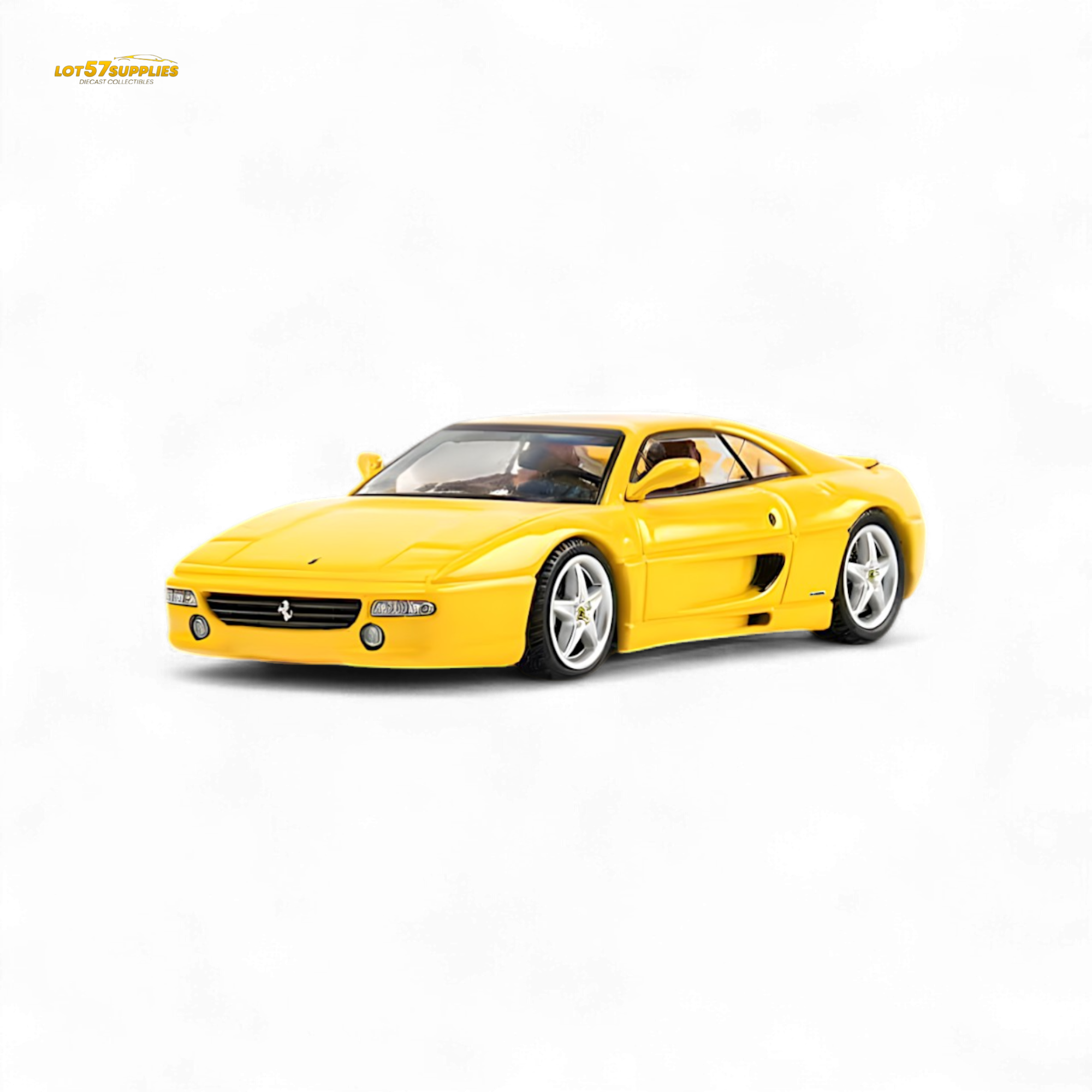 TPC F355 challenge Diecast Model in Modena Yellow 1:64 - Collectors World Toys