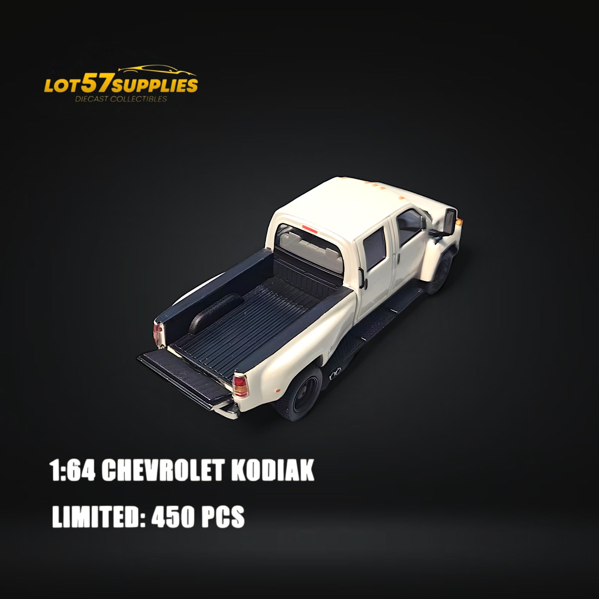 GOC Chevrolet KODIAK Pickup White 1:64 - Limited to 450 Pcs - Collectors World Toys