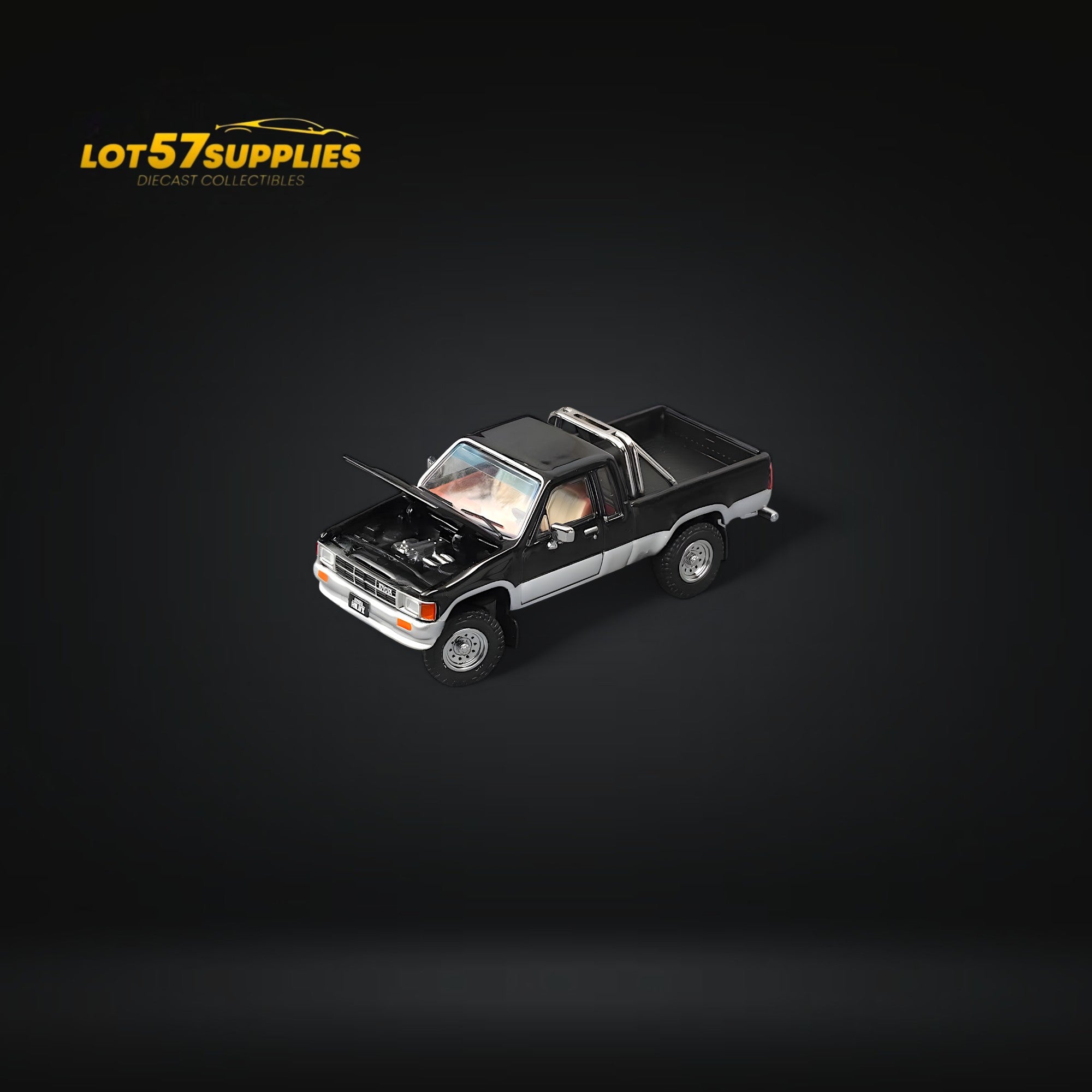 (Pre-Order) GCD Toyota Hilax SR5 in Black silver 1:64 KS-062-515 Main image