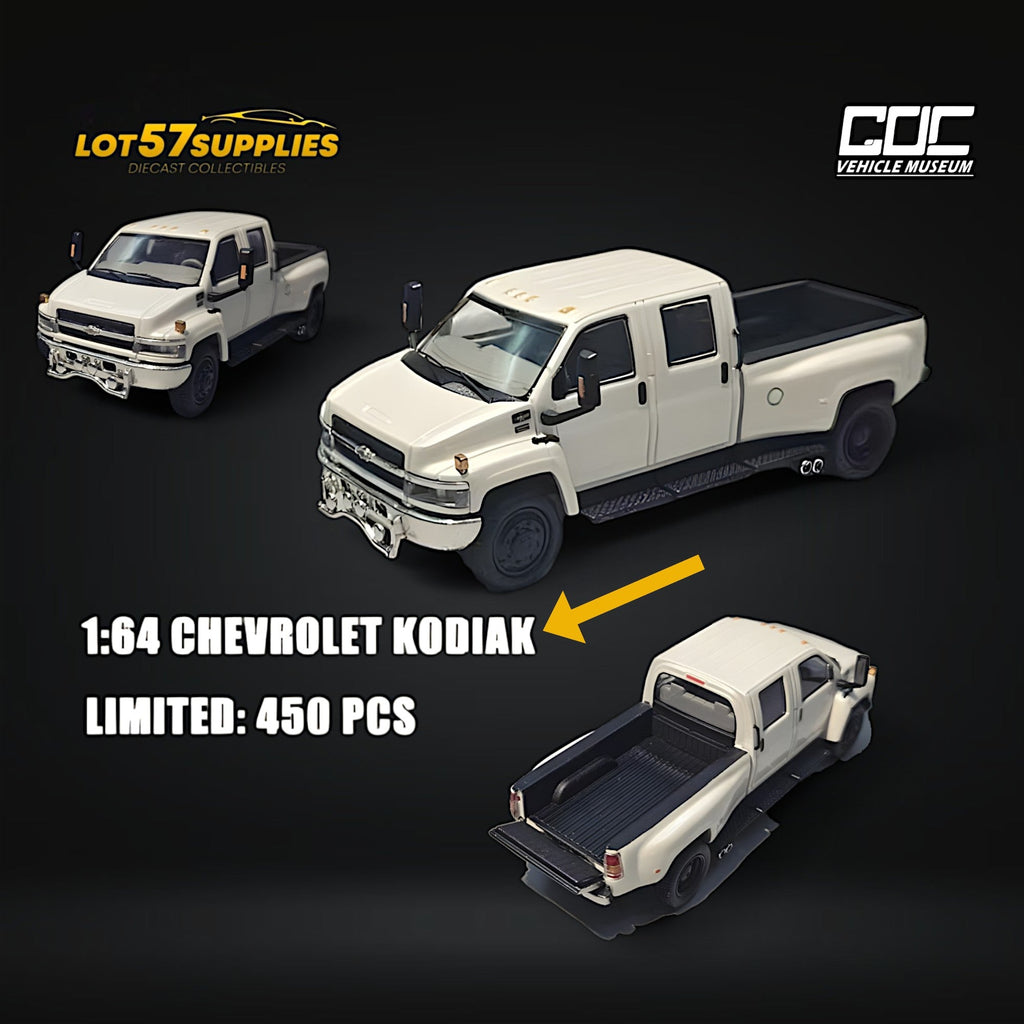 GOC Chevrolet KODIAK Pickup White 1:64 - Limited to 450 Pcs - Collectors World Toys