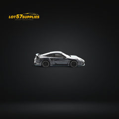 (Pre-Order) PopRace Porsche 992 Stinger GTR Carbon Edition - Carbon Grey Blue Line 1:64 - Collectors World Toys
