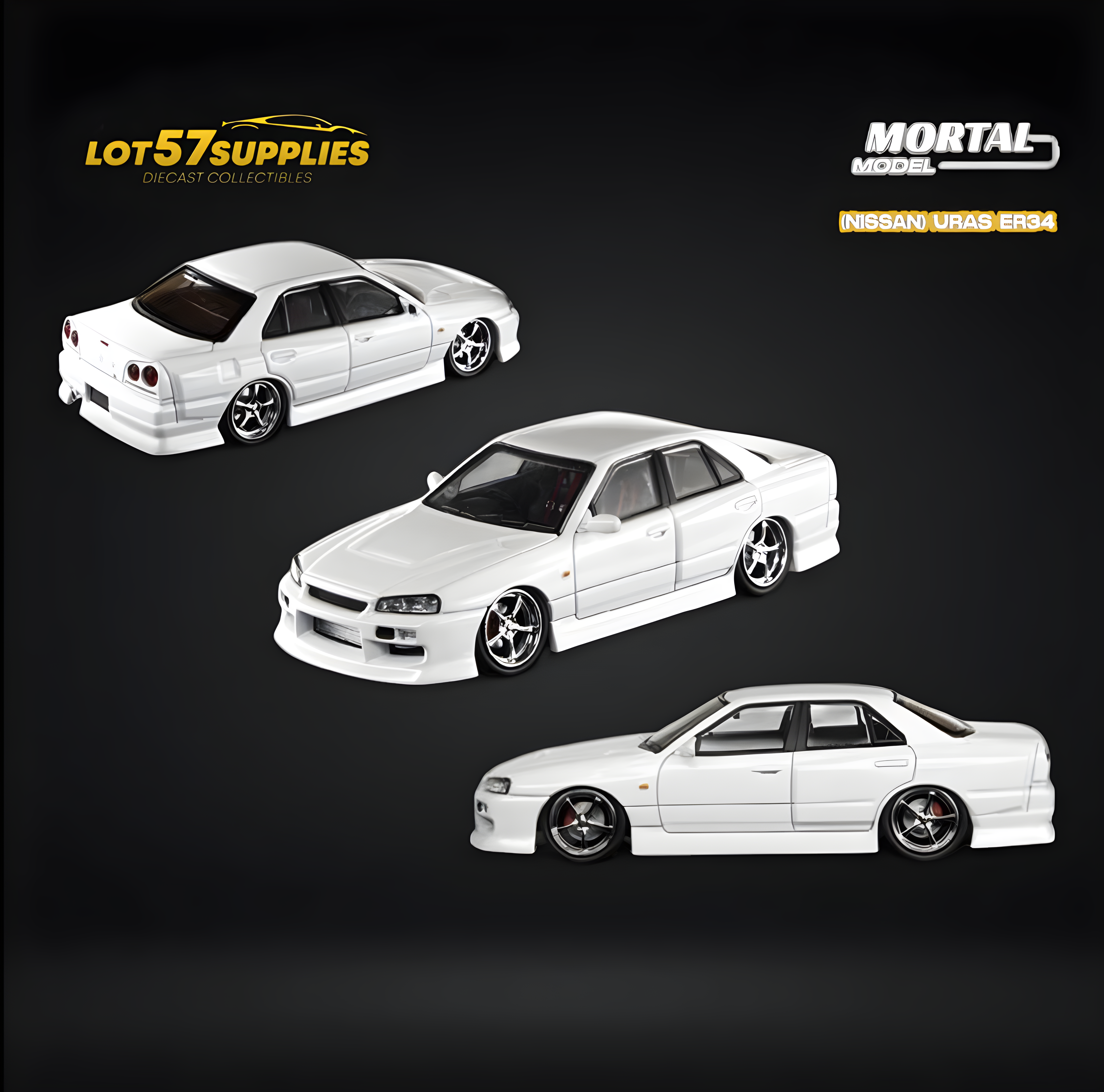 Mortal ER34 SKYLINE URAS Pearl White 1:64 Main image