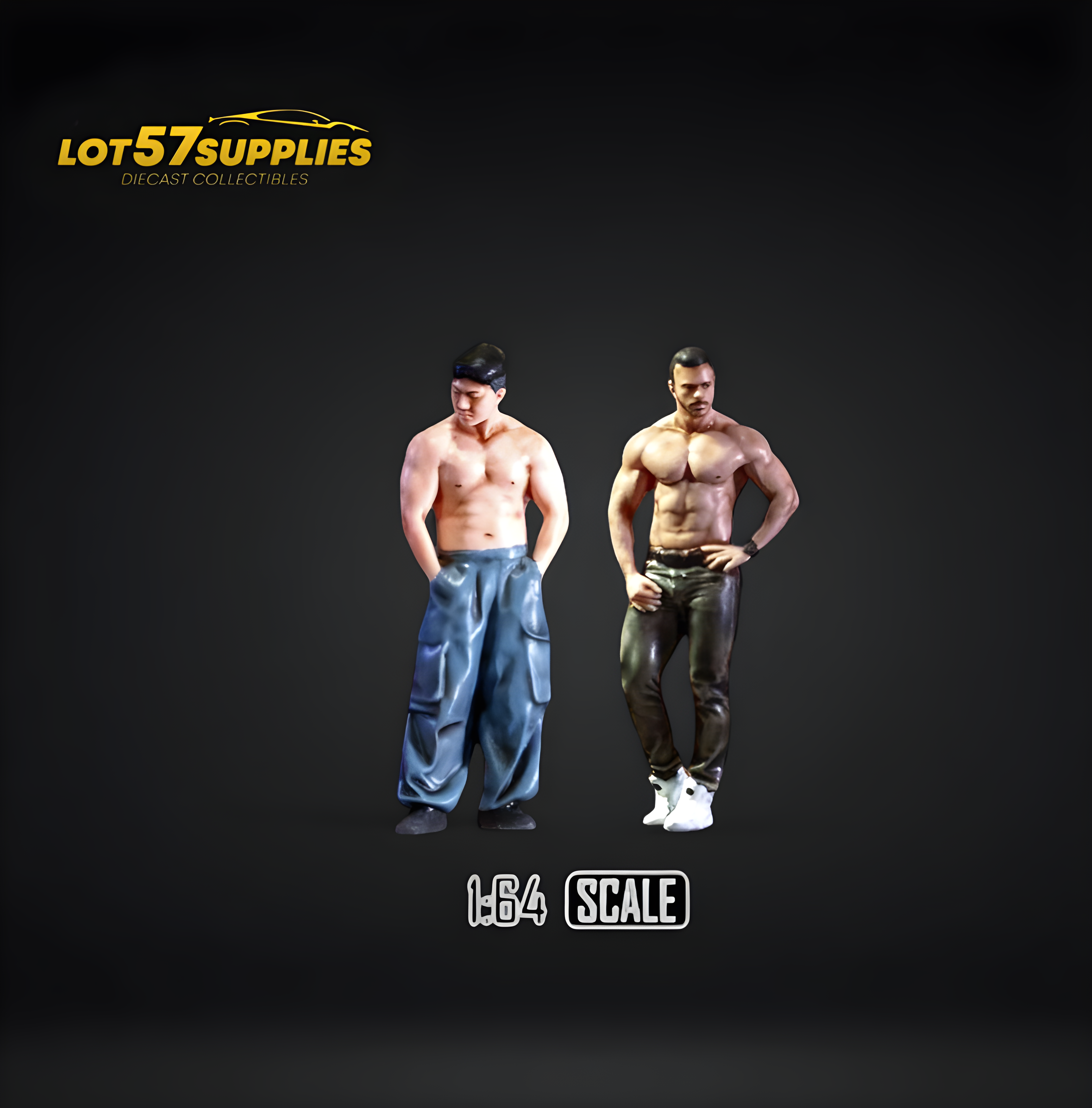 EHC Model Figure Set Muscle Man Duo 1:64 Resin Main image
