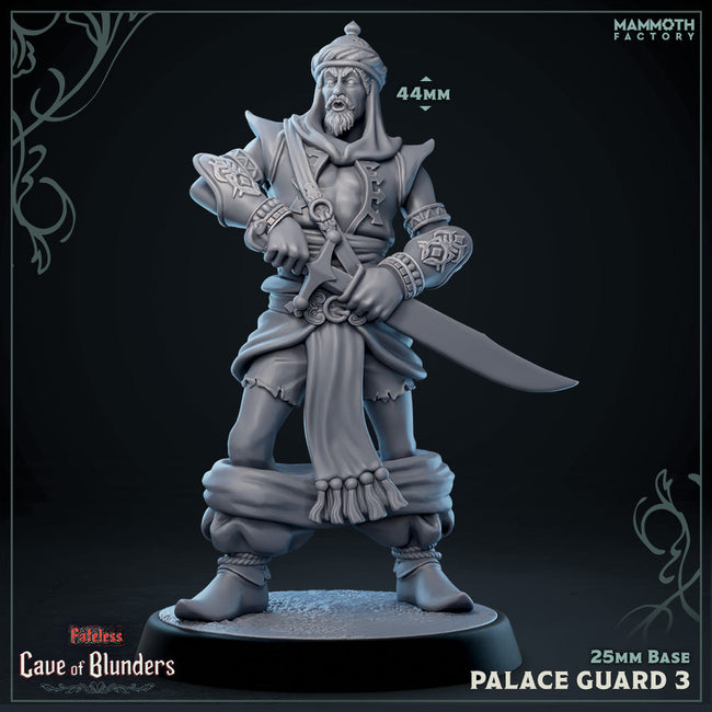 Palace Guard with Scimitar: Sculpt 3 (Male Human Fighter) Hover Image