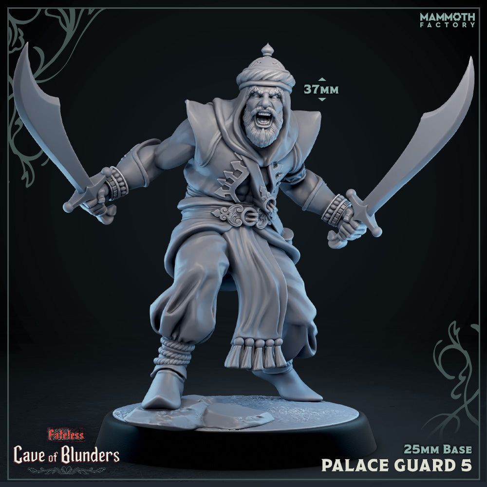 Palace Guard with Scimitar: Sculpt 5 (Male Human Fighter) -