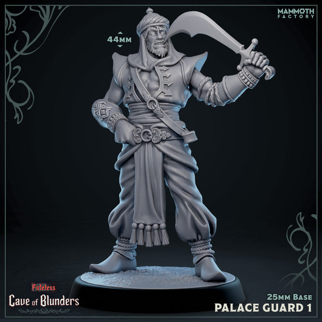 Palace Guard with Scimitar: Sculpt 1 (Male Human Fighter) Hover Image