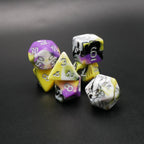 Panic Abstraction - 7 Piece DnD Dice Set | Acrylic RPG Gaming Dice - Collectors World Toys