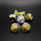 Panic Abstraction - 7 Piece DnD Dice Set | Acrylic RPG Gaming Dice - Collectors World Toys