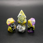 Panic Abstraction - 7 Piece DnD Dice Set | Acrylic RPG Gaming Dice - Collectors World Toys
