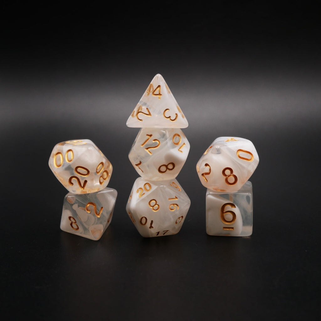 Lost Memories - 7 Piece DnD Dice Set | Acrylic RPG Gaming Dice - Collectors World Toys